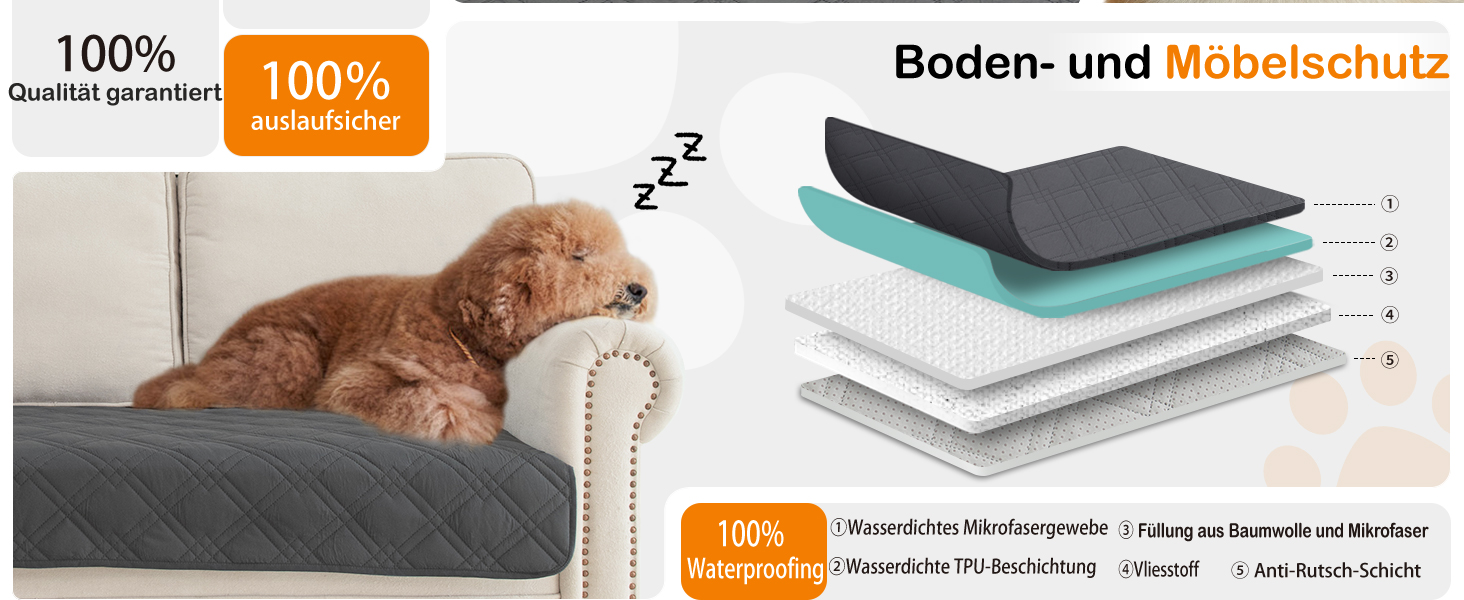Водонепроникний плед для собак GYURO, великий, миючий, з неслизьким покриттям, захищає меблі (сірий, 235*259 см)