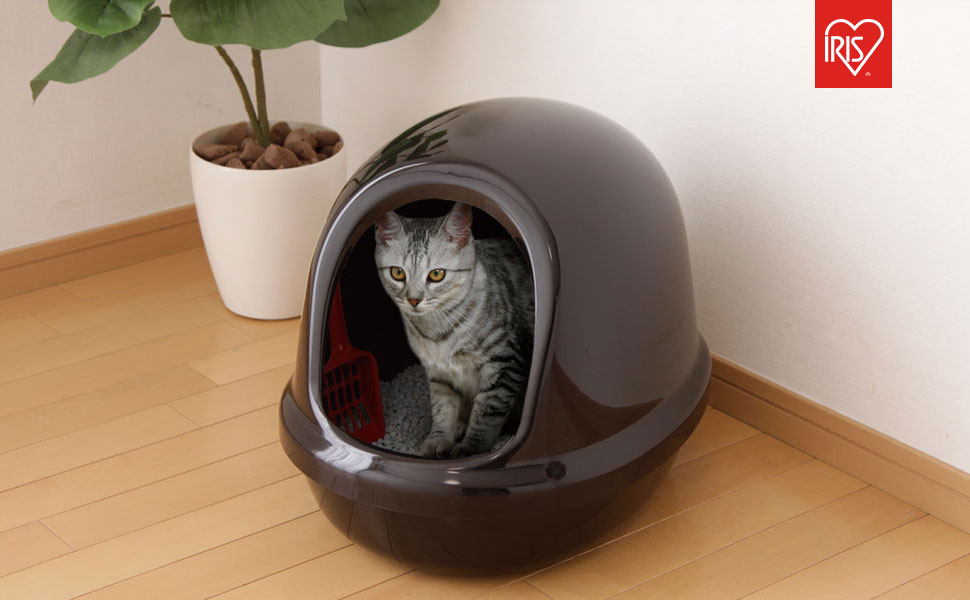 Котлочистка Iris Ohyama PNE-500H біла, велика овальна, без кришки, для котів та кошенят, легке очищення, BPA-free