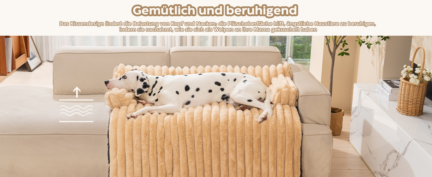 М'який лежак для собак та котів Avont знімний, великий, коричневий