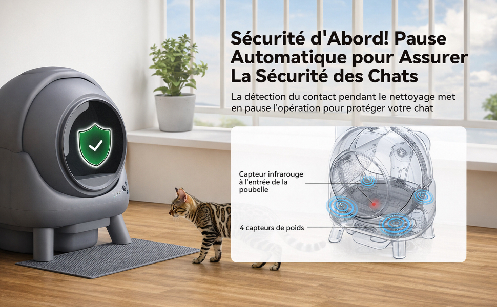 Розумний автоматичний лоток для котів eziclean® CATBOT K6i - самоочищуючийся, підключений до інтернету