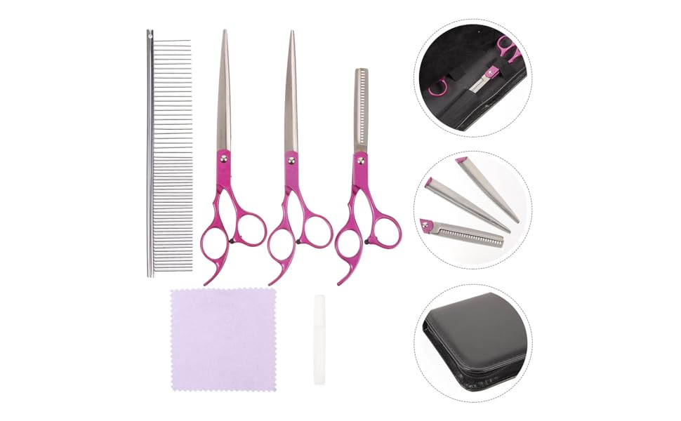 Набір інструментів для грумінгу собак: ножиці для догляду за шерстю, нержавіюча сталь Rosy