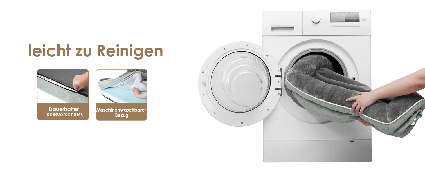 Ортопедичне ліжко для собак EHEYCIGA, великі породи, 112x81 см, кошик для собак з Memory Foam, XL, водовідштовхувальне, неслизьке, з високим бортиком, сіро-зелене