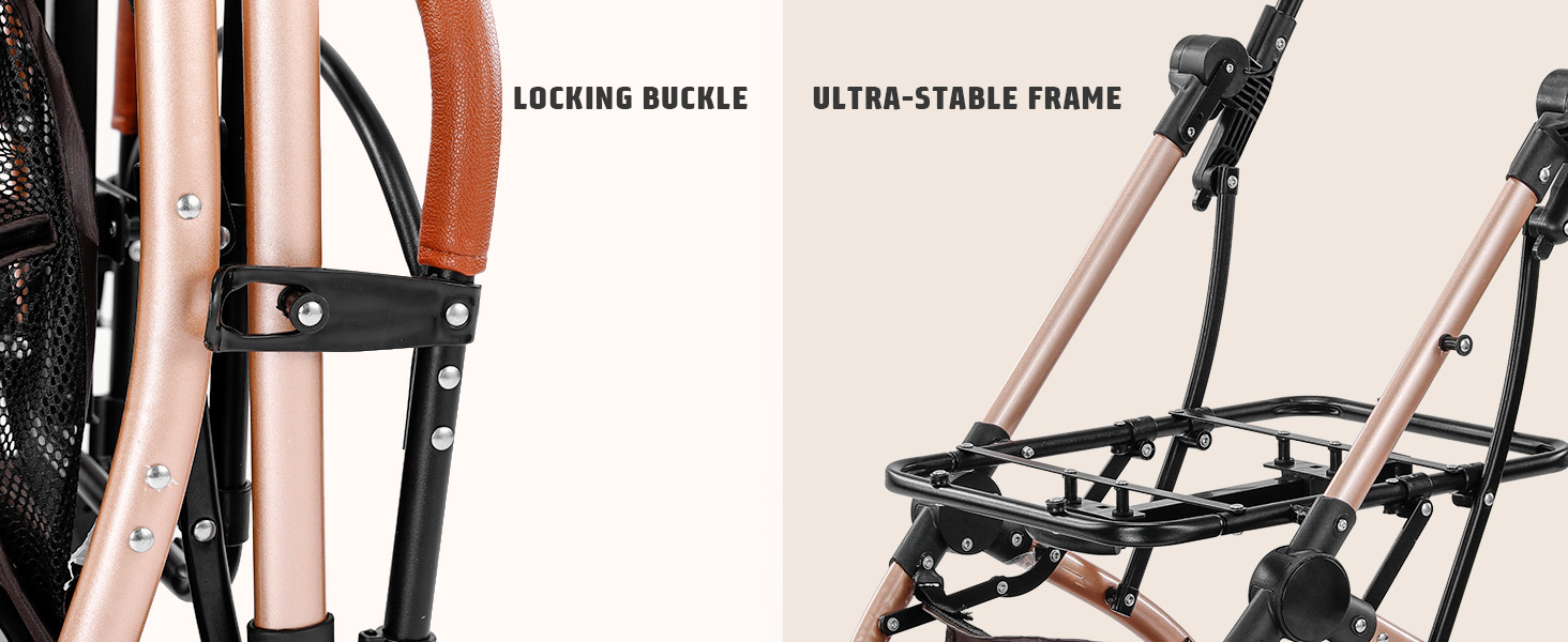 Візок для котів та собак Gimars 20кг, 4-в-1, складання, поворот 360°, гумові колеса, гальмо, захист від дощу, регульована ручка, хакі