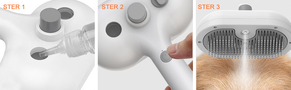 Розпилювач-гребінь для котів: видалення котушок та бруду, догляд за шерстю, синій