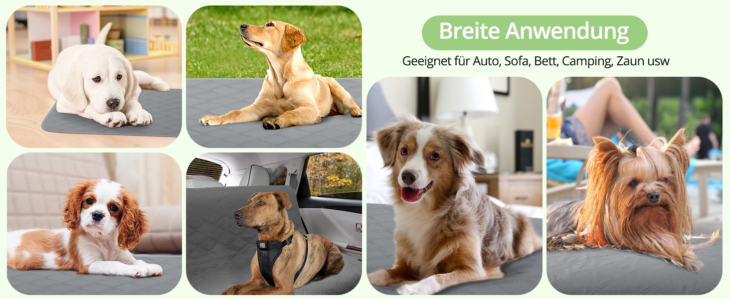 Водонепроникний килимок для собак, неслизька підстилка для тварин, килимок для котів, миючий, для захисту дивану, ліжка, автокрісла (темно-сірий, 76 x 190 см)