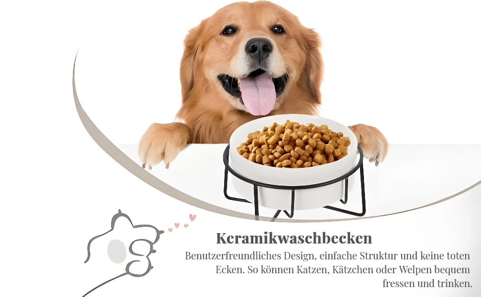 Миска для котячого корму POPETPOP з піднятою конструкцією та неслизьким дном, 14.5x8.5 см