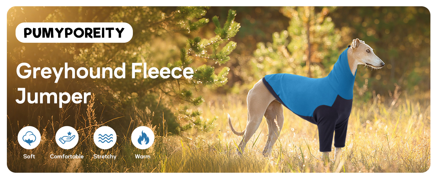 Пуловер з коміром-стійкою для породи Віндхаунд, теплий зимовий пуловер для Віндхаундів, куртка для Лурчерів, пуловер для собак середнього розміру, собачий світшот (Синій, M) M Синій