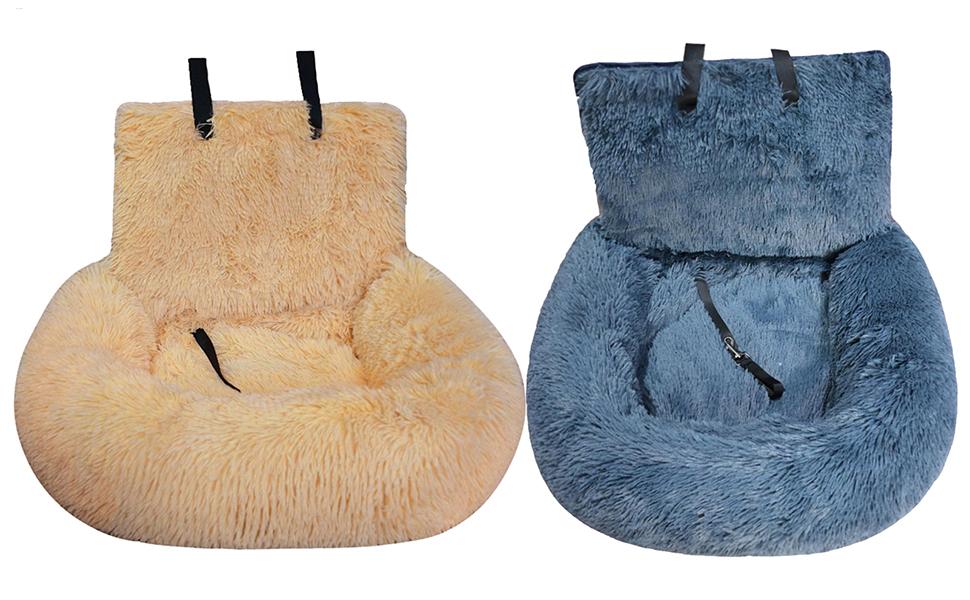 Автокрісло для собак, лежанка для собак у машину, автолежанка для тварин, автокошик для собак, автокрісло для маленьких, середніх та великих собак, сірий колір, розмір M