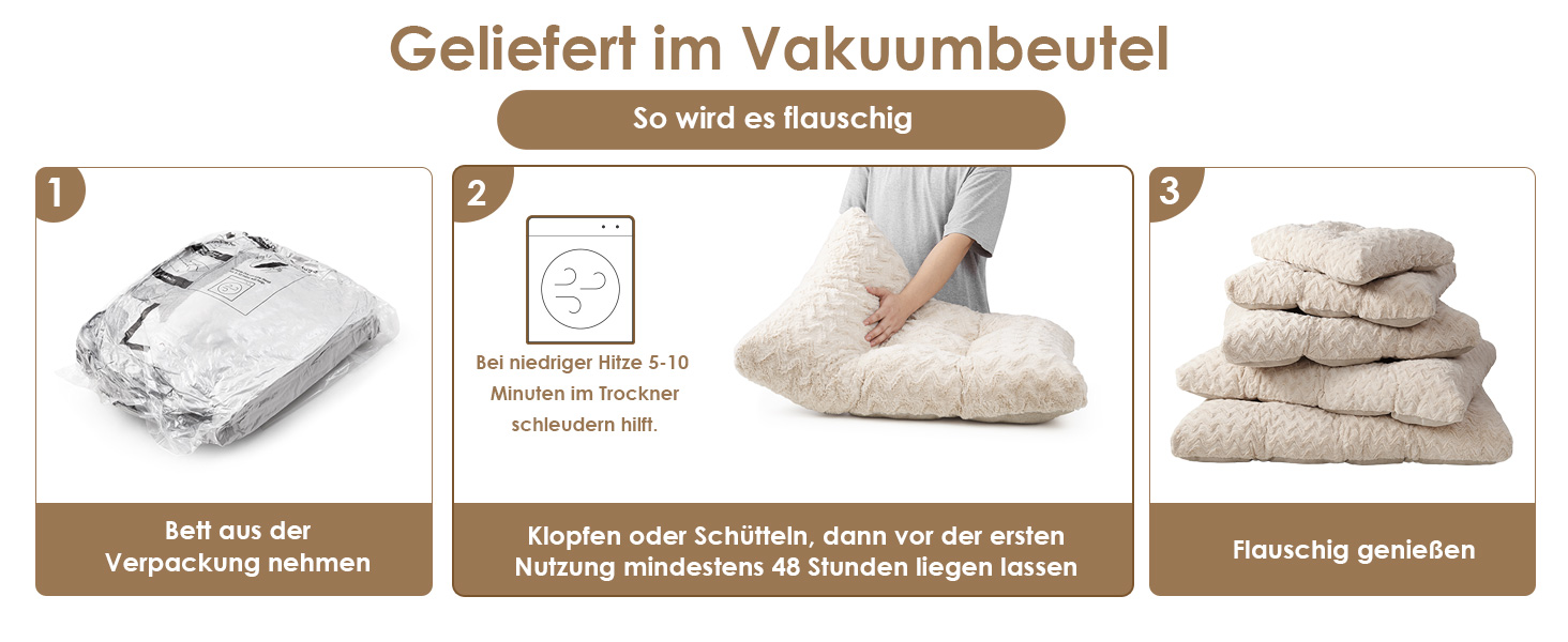 Килимок для собак великих порід, 104x68 см, XL, штучне хутро та льон, Бежевий