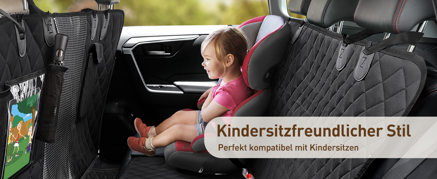 Накидка для собак у машину Gimars, 157x137 см, чорна, водовідштовхувальна, з віконцем