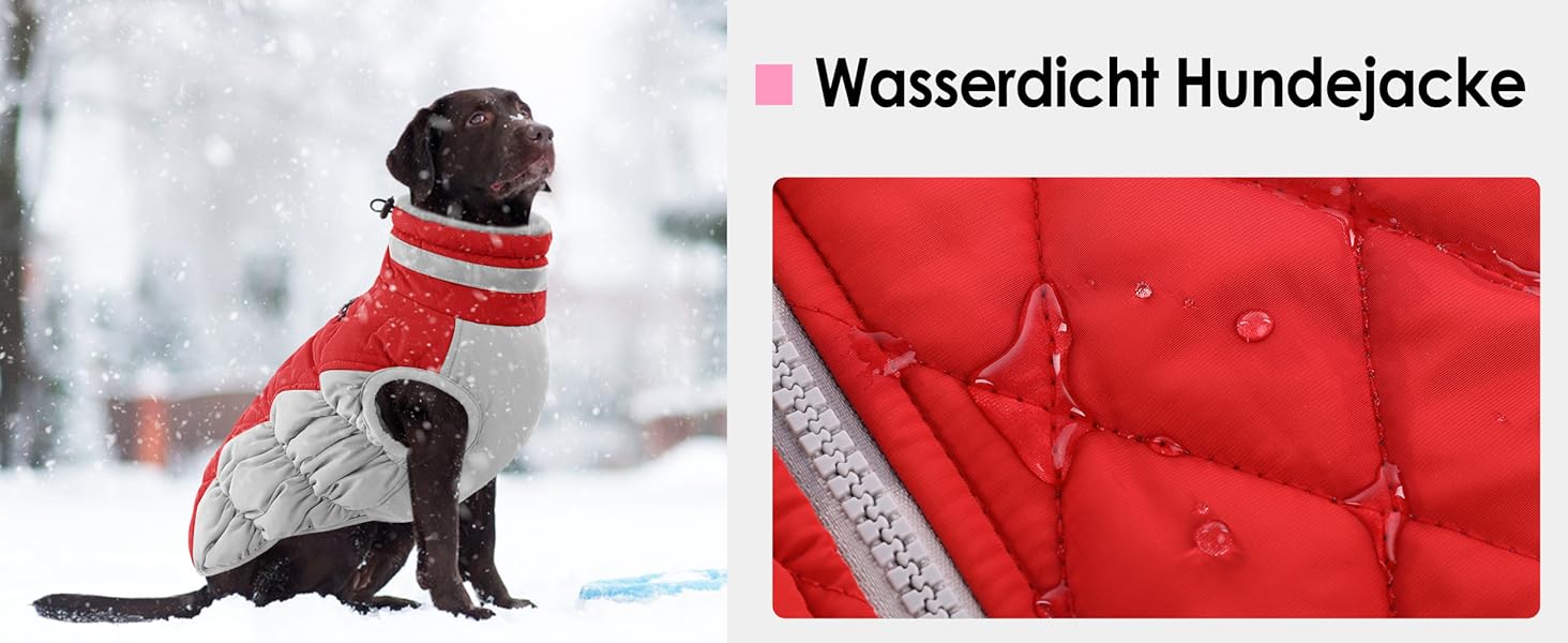 Водонепроникна куртка для собак AOFITEE, теплий зимовий одяг для маленьких собак, з отвором для шлейки, флісова куртка з коміром, світловідбиваюча, сіра, розмір S