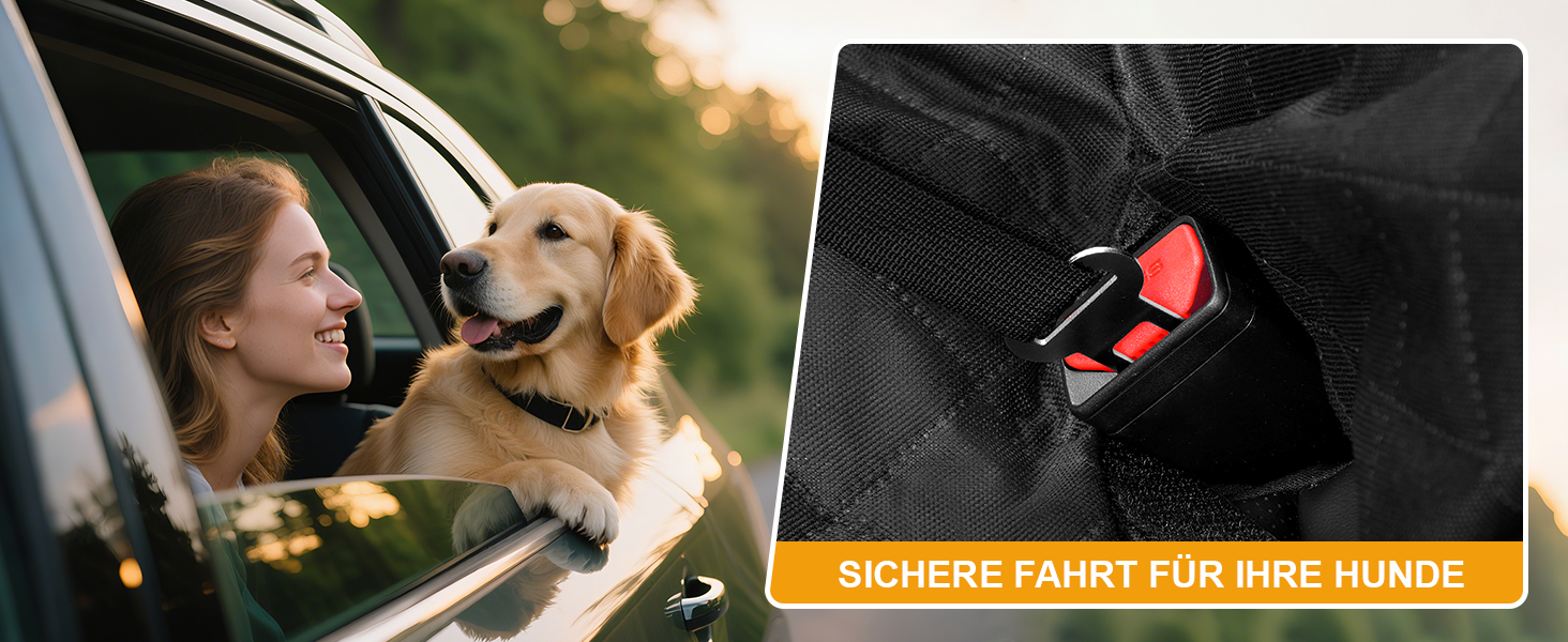 Захист для заднього сидіння авто для собак, 600D, водовідштовхувальний, стійкий до подряпин, з боковими захистами та оглядовим вікном, універсальний, для собак