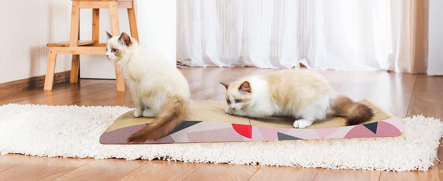 Casa Pura Килимок-книжка для котів з картону, 25 x 40 x 15 см - ідеально для точіння кігтів, ігор та відпочинку