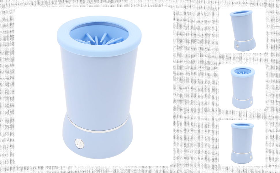 Автоматичний очищувач лап для собак, портативна силіконова мийка лап для домашніх тварин з 2 режимами, USB-зарядна електрична станція для миття лап собак для дому та подорожей (BLUE)