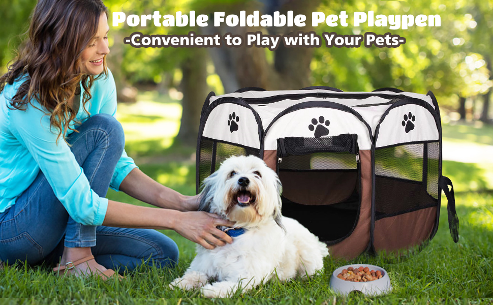 Клітка-загон для тварин, портативна клітка для собак, кроликів, котів. З тканини Oxford 600D для використання в приміщенні та на вулиці