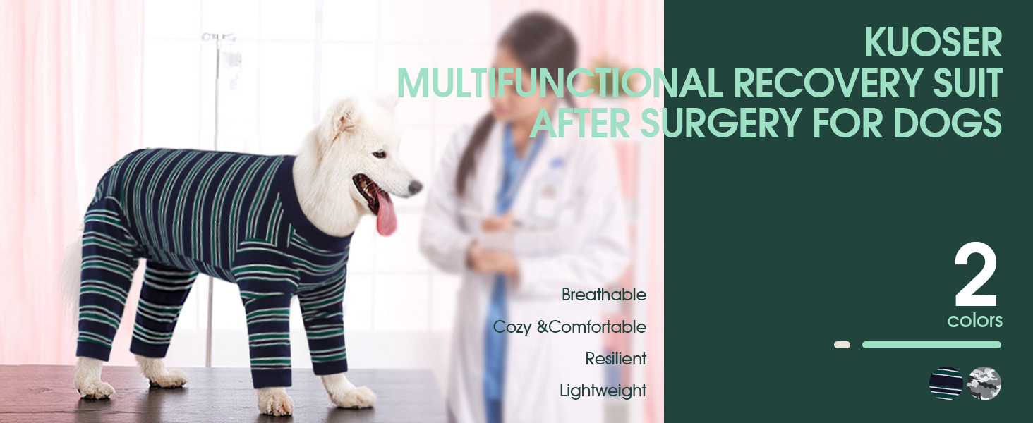 Комбінезон для собак після операції, для великих собак, камуфляж, XL (спинка 49 см, груди 71 см)