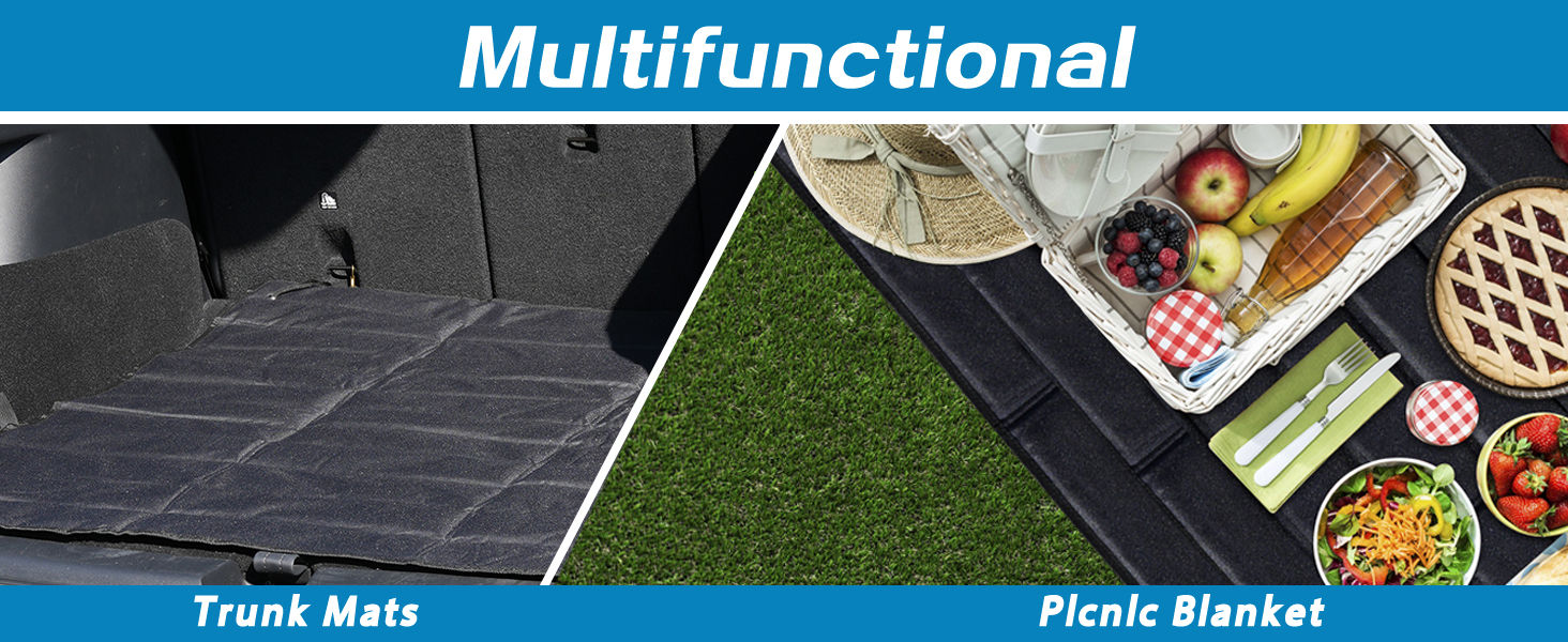 Захист для багажника автомобіля від бруду та подряпин для собак, 80x64 см, чорний. Водонепроникний, стійкий до розривів та подряпин. Килимок для транспортування собак та багажу в авто.