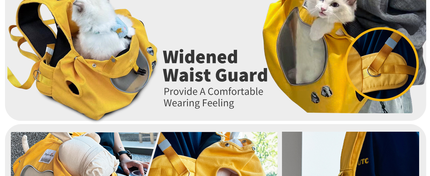 PETCUTE Сумка-переноска для собак і цуценят, жовта, регульована, дихаюча, для прогулянок та активностей на відкритому повітрі