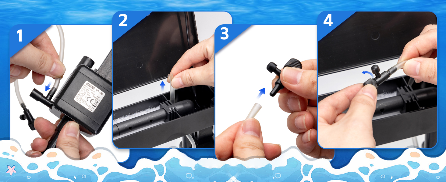 Акваріум Nobleza Mini Комплект, 54л з LED-підсвіткою та фільтром, білий