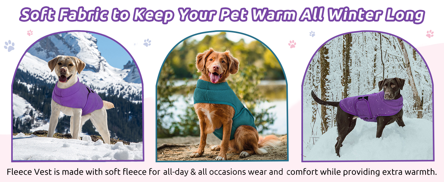 Теплий флісовий жилет для собак Пузаукал: зручний одяг для маленьких та середніх собак, жилетка для собак, тепла сорочка для собак, жилет для котів та собак, колір Павич