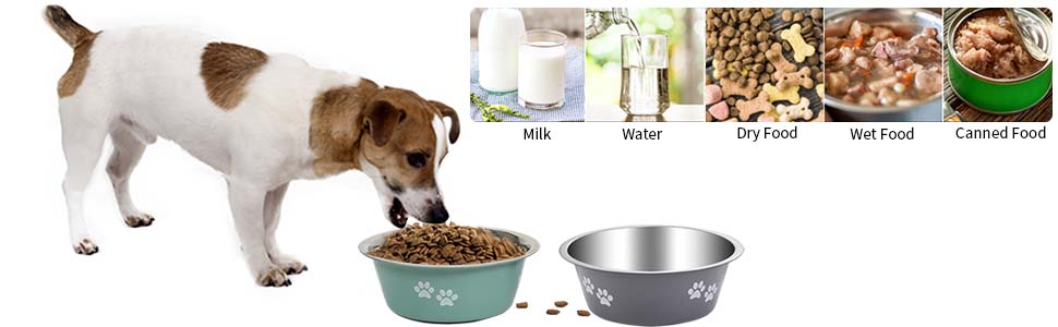 Миска для собак QANIUOS 3L з нержавіючої сталі з антиковзним дном, миска для собак, не протікає, захищена від бризок, плаваюча миска, без бруду, для середніх та великих собак