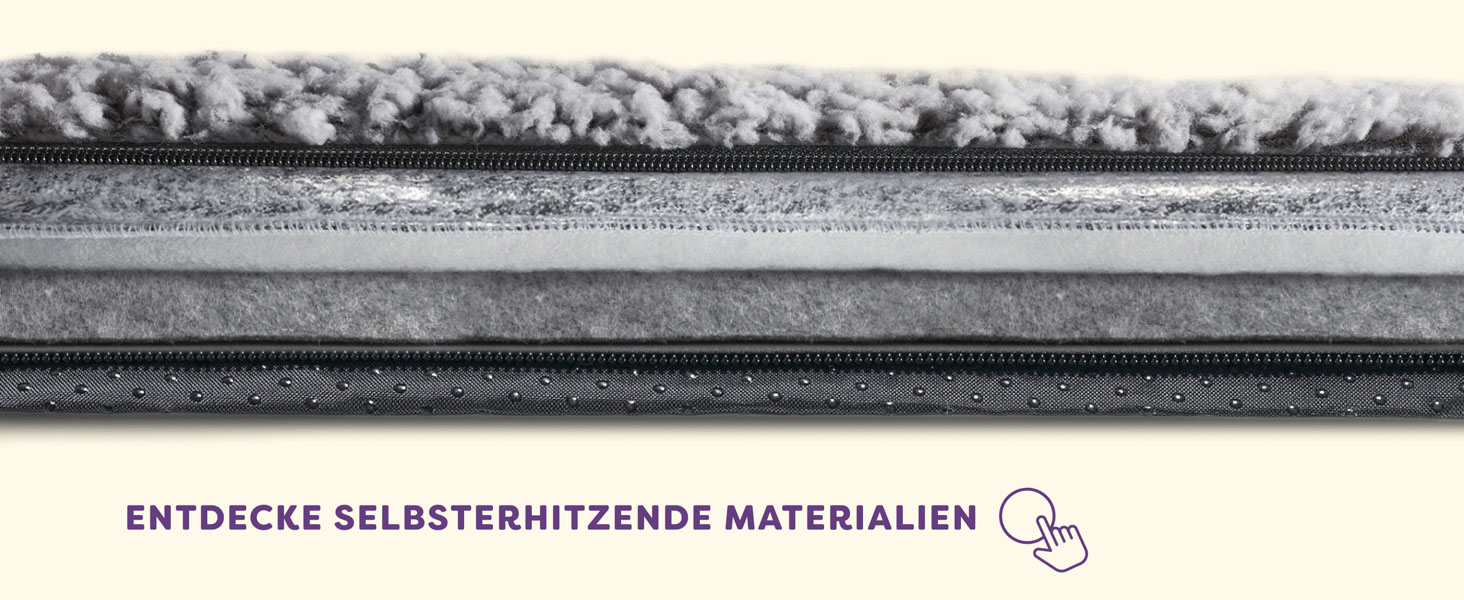 Самогріюча ковдра для собак та котів сірого кольору 60x45 см - М'яка та затишна ковдра для котів - Звукоізоляція - Пральна наволочка - З антиковзною основою