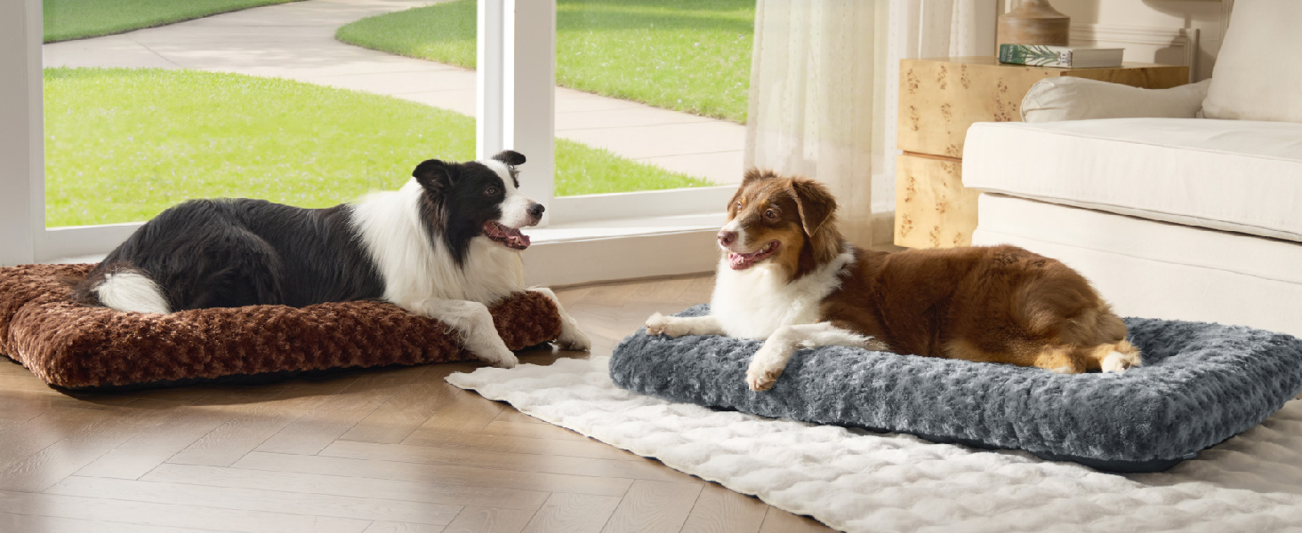 Крісло-лежанка для собак середніх порід BEDSURE - 71x50x7 см, сіре, миюче, з антиковзаючою основою