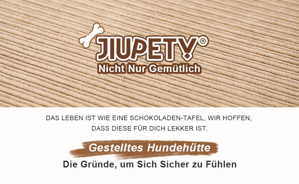 Будка для собак Jiupety, XL, 51x46x46 см, коричнева. Зручне ліжко-будка для собак вагою 7-14 кг, для дому