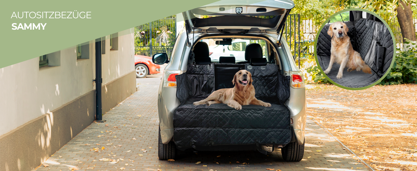 Автокрісло для собак Mobiclinic® Sammy: універсальний, антиковзний, водонепроникний, з кишенями та регульованими ременями