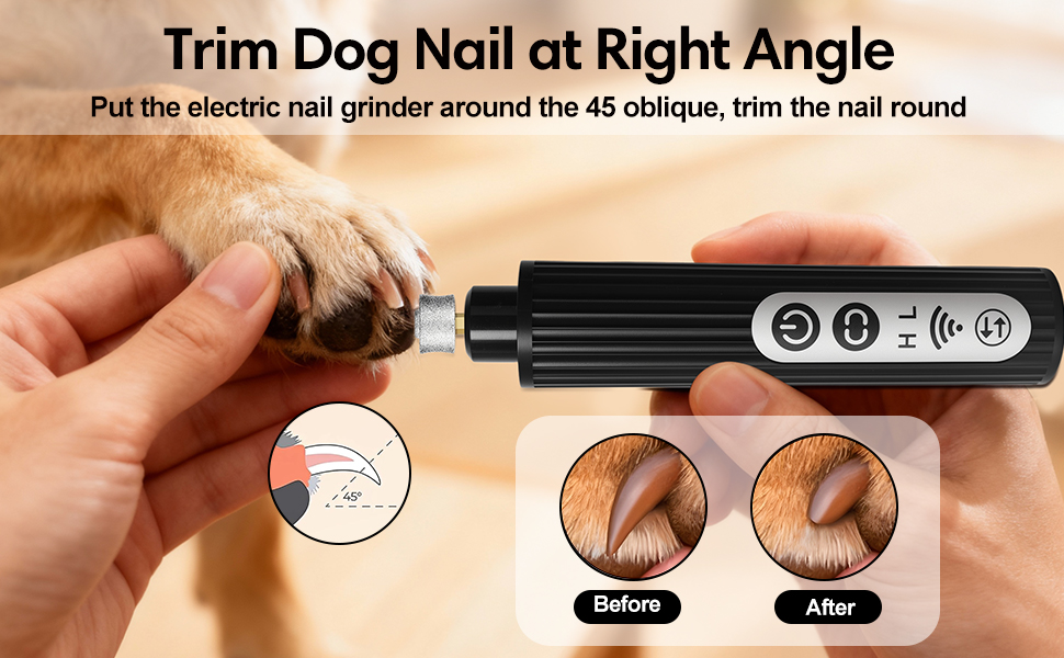 Шліфувальник кігтів для собак HOSSOM - безпечний інструмент для догляду за кігтями собак великих, середніх та малих порід