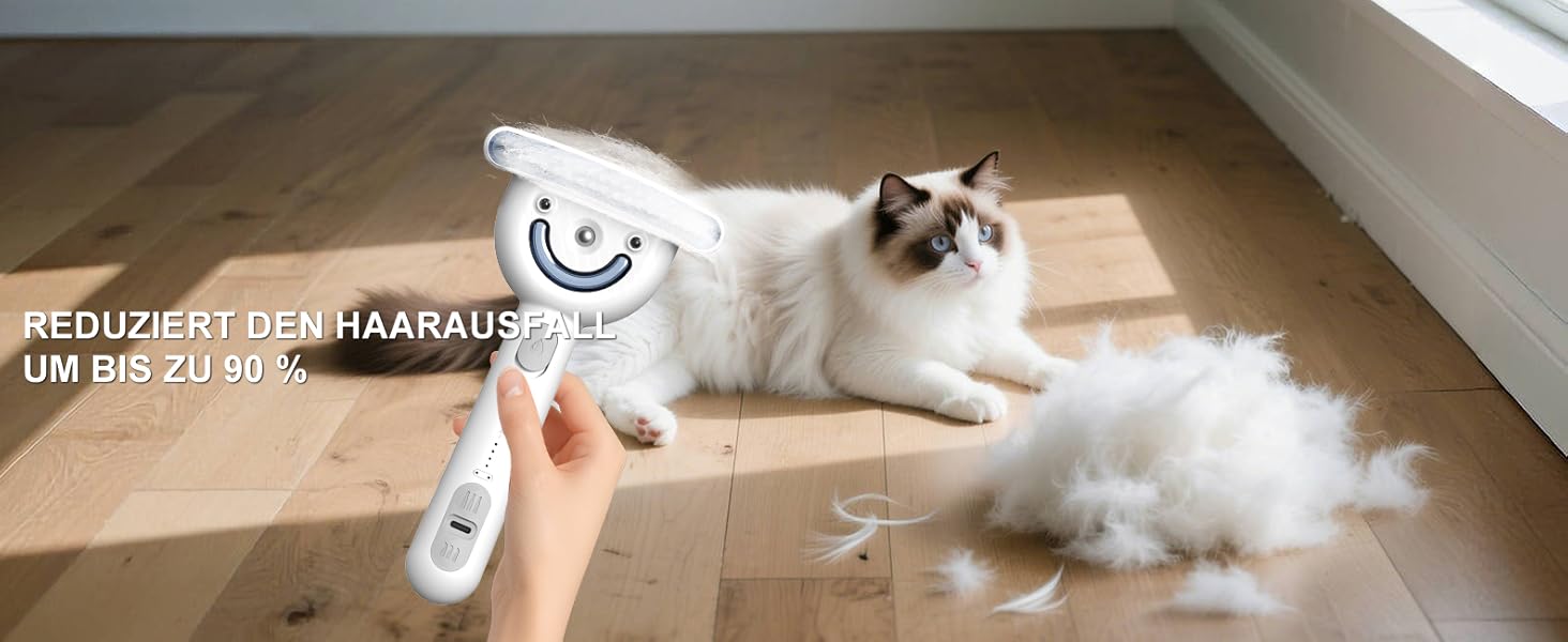 Двостороння щітка для підшерстка та парова щітка для собак та котів з 2 рівнями розпилення, широка розпушувальна щітка для довгошерстих тварин з ковтунами, інструмент для догляду та масажу