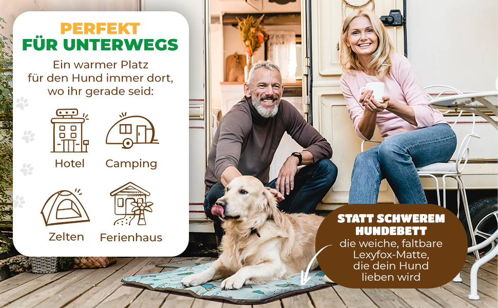 Водонепроникний килимок для собак | Зручний у подорожах, ізольований, з неслизькою поверхнею | Підходить для кемпінгу та відпочинку | Легкий, миючий, для собак