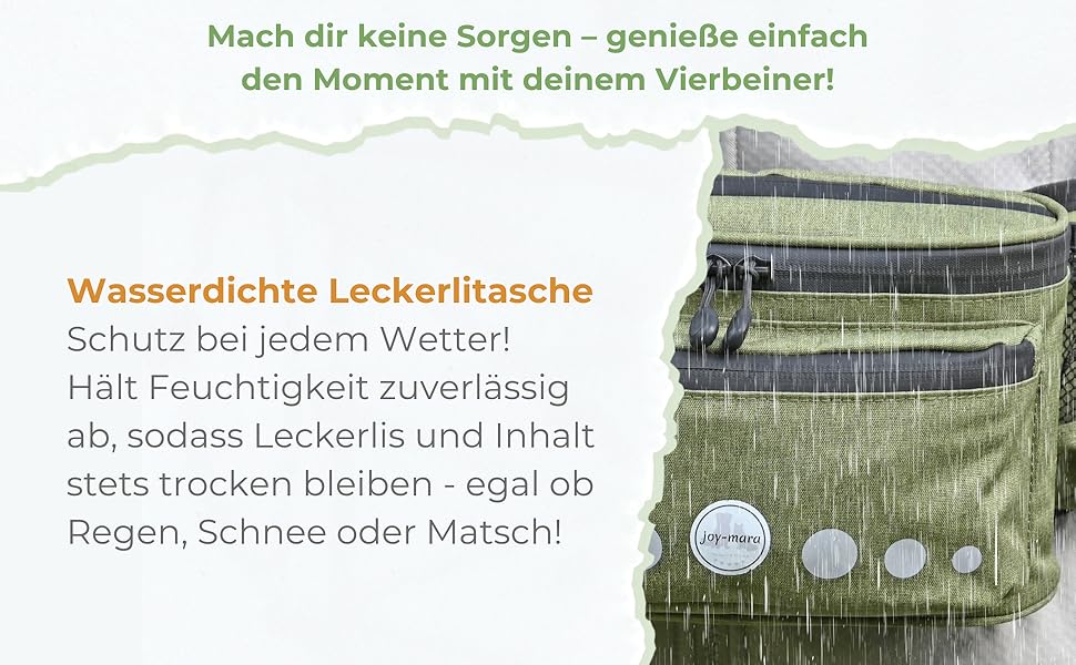 Водонепроникна сумка для ласощів для собак - поясна сумка для дресирування собак, сумка для прогулянок з тримачем для пляшки, сумка для корму з дозатором кульок для прибирання (Оливковий)