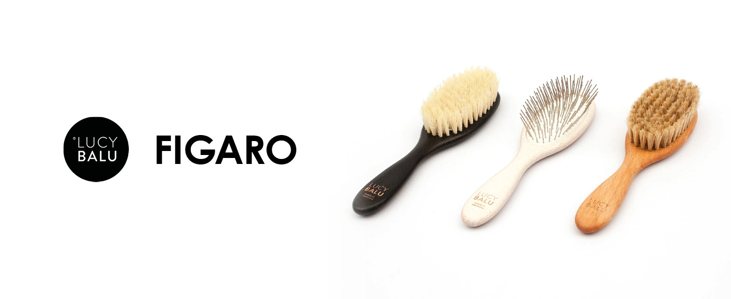 Щітка для котів LucyBalu® для короткої та довгої шерсті | Щітка для вичісування шерсті котів | Щітка для підшерстка котів | Гребінець для котів для догляду за шерстю | Щітка для шерсті тварин | Щітка для котів з металевими щетинками та дерев'яною ручкою білого кольору