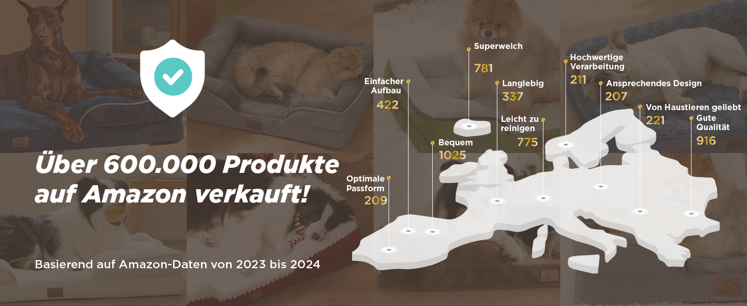 Крісло-лежанка для собак великих порід BEDSURE - ортопедичне, з м'яким флісовим покриттям, 109x76x20 см, коричневе