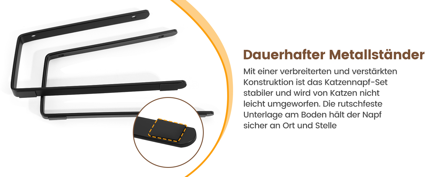 Набір мисок для котів PETTOM Anti-Schling з кераміки: піднята миска з нахилом 15°, бамбукова підставка, протиковзаюча, для вологого та сухого корму