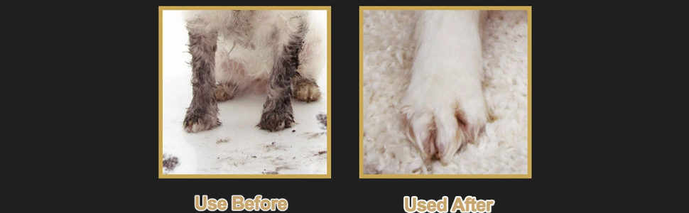 Автоматичний мийка лап для собак, перезаряджувана, багатофункціональна, силіконові щетинки, портативна (білий/синій)