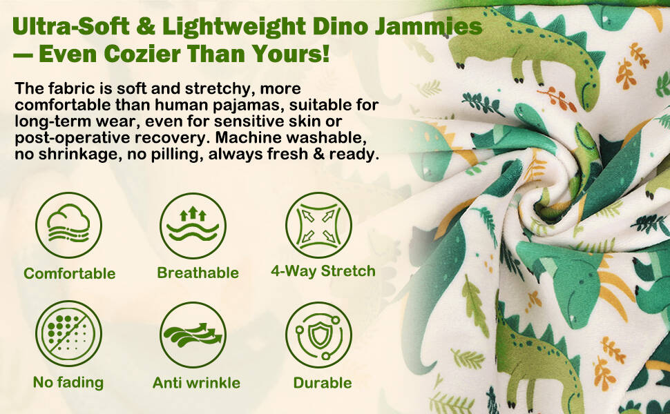 Костюм динозавра для собак CuteBone, піжама з еластичного спандексу, кристанового оксамиту, тепла та м'яка одежда для маленьких собак, теплий халат для домашніх тварин, COSP01S-DE S