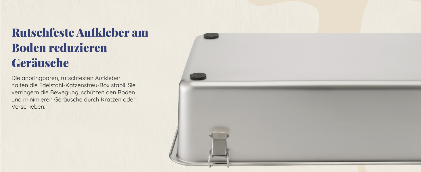 Набір для туалету кота з нержавіючої сталі XXL: легкий у чищенні, антибактеріальний, з високим бортиком, об'єм 38л, антивитікання та антипригарне покриття, з лопаткою та килимком