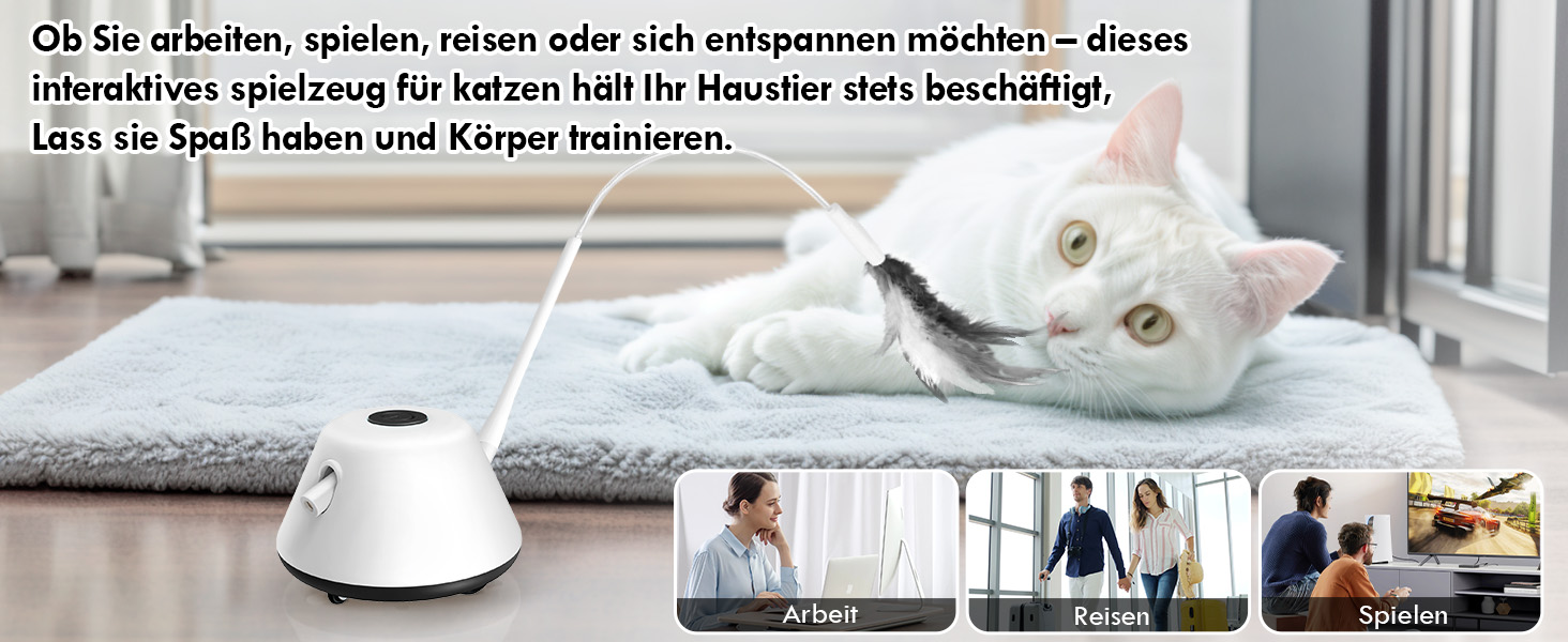 Інтерактивна іграшка для котів TGFIX 3 в 1 – електрична, з колесами та лазером, інтелектуальна іграшка, уникає перешкод, чорна