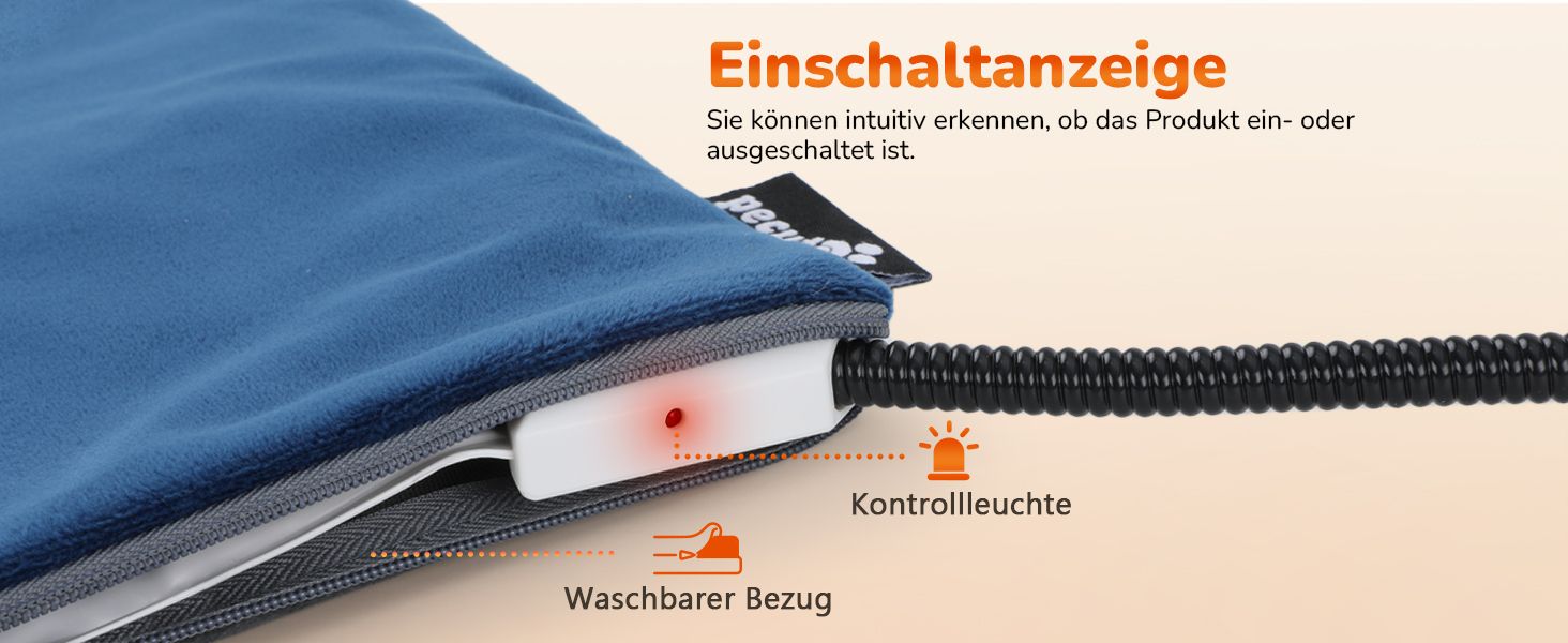 Електричний килимок для тварин Pecute, 40x50 см - зі стабільною температурою, для собак та котів