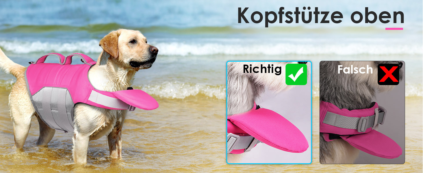 Жилет рятувальний для собак ThinkPet, рожевий, розмір M