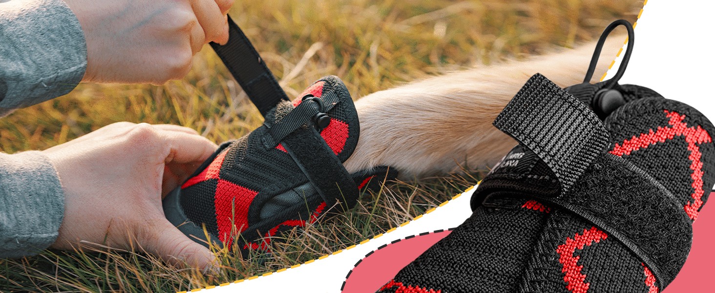 Взуття для собак Arblina Outdoor: водонепроникне, з регульованою застібкою, захист подушечок лап, для малих, середніх та великих собак