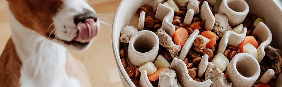 Повільний годівник для собак District 70 Bamboo Grey, діаметр 28 см