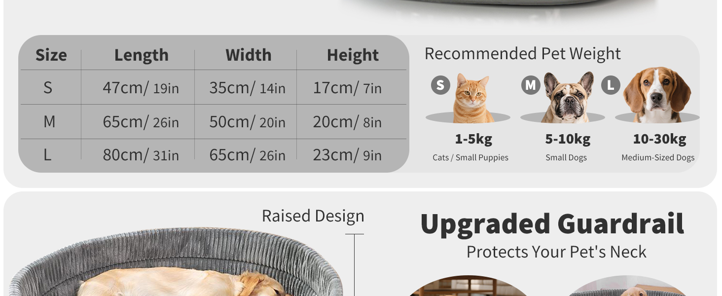 Ортопедичне ліжко для собак PETCUTE середнього розміру, миється, подушка для собак, котячі ліжка, кошик для собак з неслизьким дном, заспокійливе ліжко для домашніх тварин, блакитний+сірий