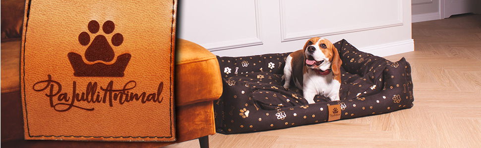 Ліжко для собак PaLulli Animal - міцне, водонепроникне, з м'яким знімним подушками, 115x85x18 см, Бордовий