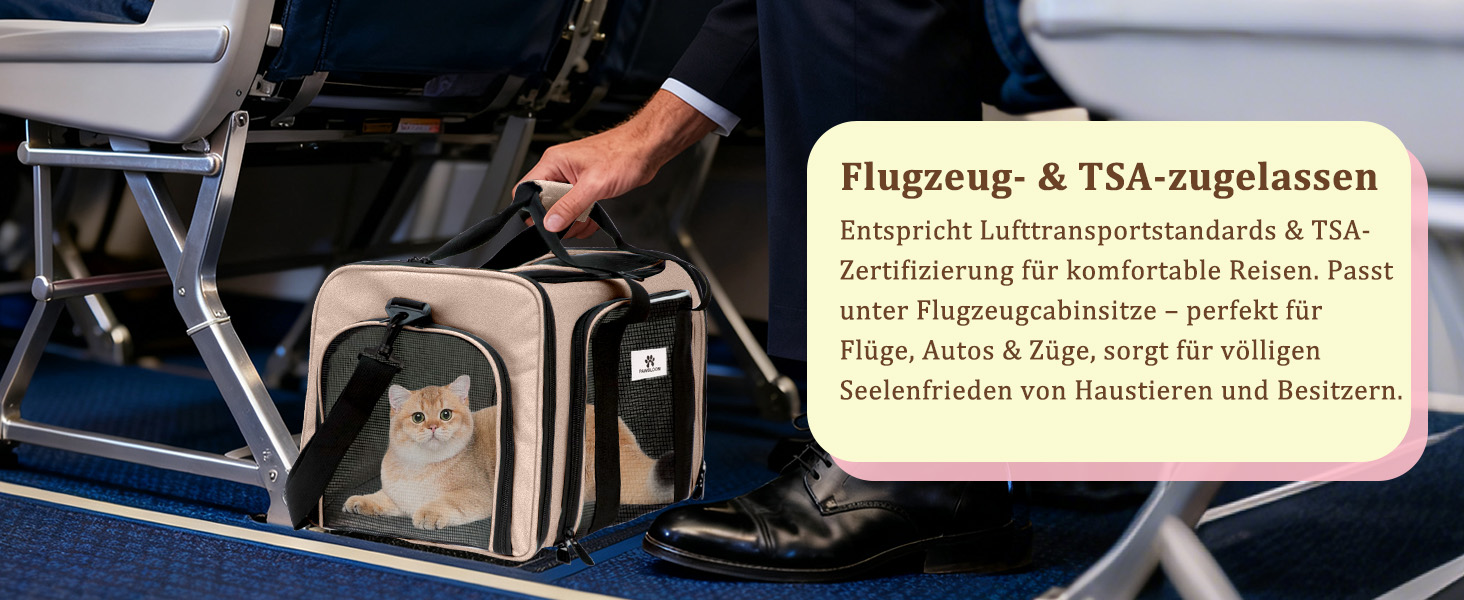 Транспортна сумка для котів та маленьких собак – складана, добре провітрювана переноска. Сумка для котів з водонепроникним вкладишем для безпечного транспортування до ветеринара, у подорожах та в автомобілі (Коричнева)