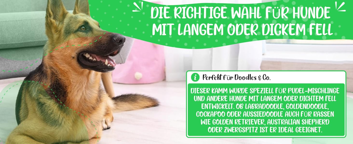 Зубна щітка для собак та котів з захисними нопочками - видаляє підшерсток, ковтуни та вузли. Ідеальна для догляду за довгошерстих собак, таких як кокапу, пудель. Розмір S, професійний гребінь L