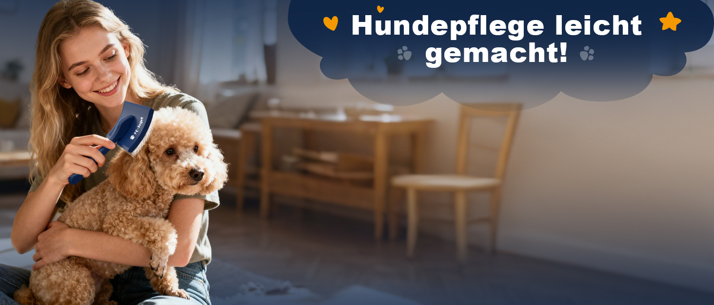 Щітка для собак Slicker з захисними кульками: масажна щітка для чутливої шкіри та шерсті, професійний догляд для довгошерстих собак та котів, Лабрадор