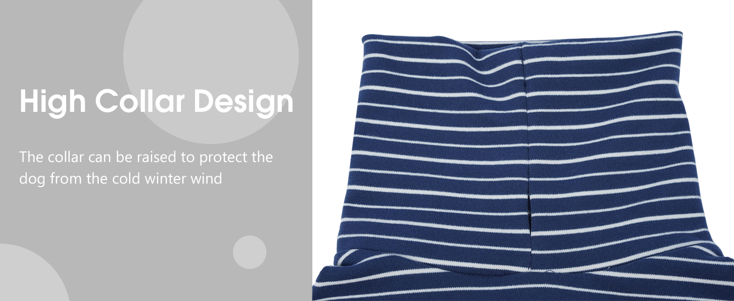 Теплий флісовий пуловер для собак Hjyokuso, розмір L. Зручний зимовий одяг для малих, середніх та великих собак. Теплий, м'який, для прогулянок у холодну погоду – синій.